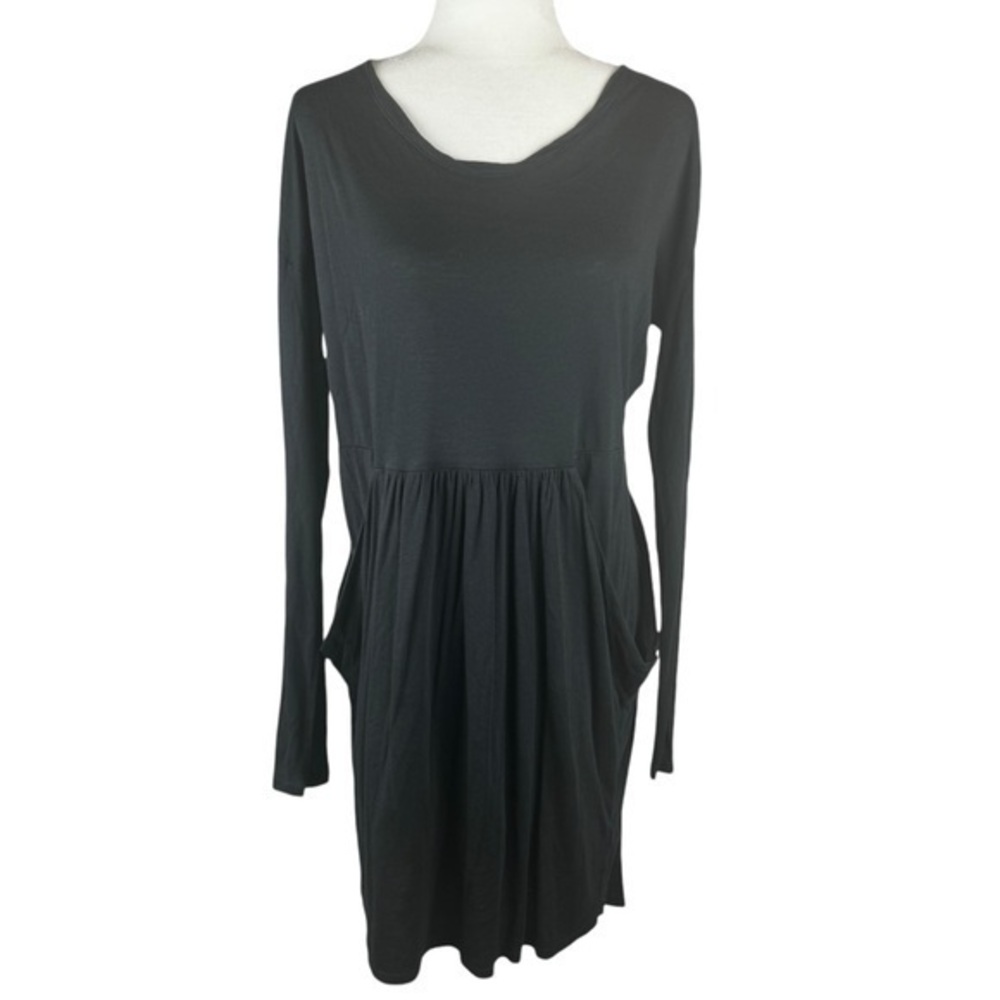 Peruvian Connection Black Womens Dress‎ Size Large Pima Cotton Modal Pockets